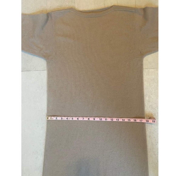 Cashmere Midi Dress Beige Cream Neutral Size M - Picture 7 of 9